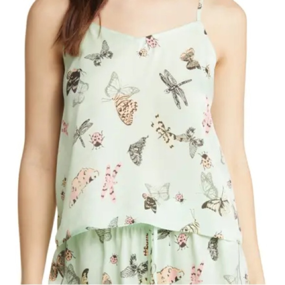 NWT Women’s BP. Sleepwear & Lounge Camisole Pajama Top Green Screen Bug Life L